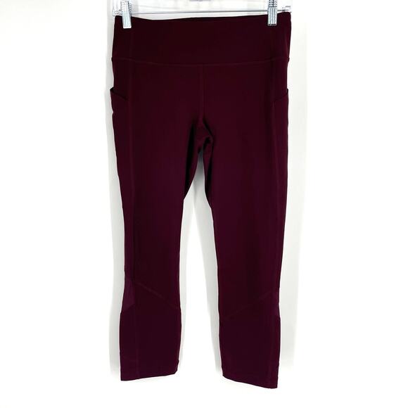 Lululemon Pace Rival Crop 22" Leggings Size 6 Garnet Red - Picture 1 of 9